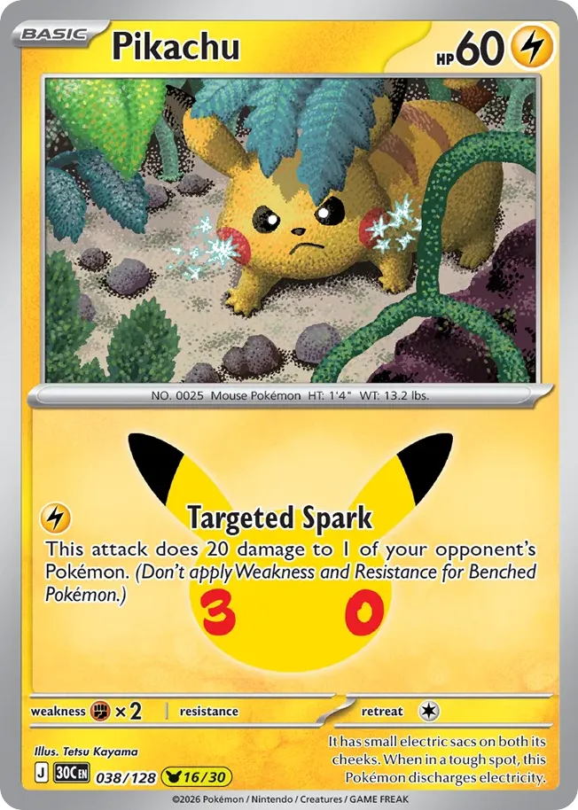 Pikachu — ME: 30th Celebration — Pokemon