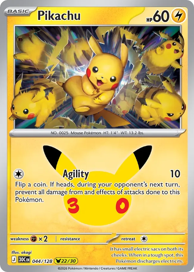 Pikachu — ME: 30th Celebration — Pokemon