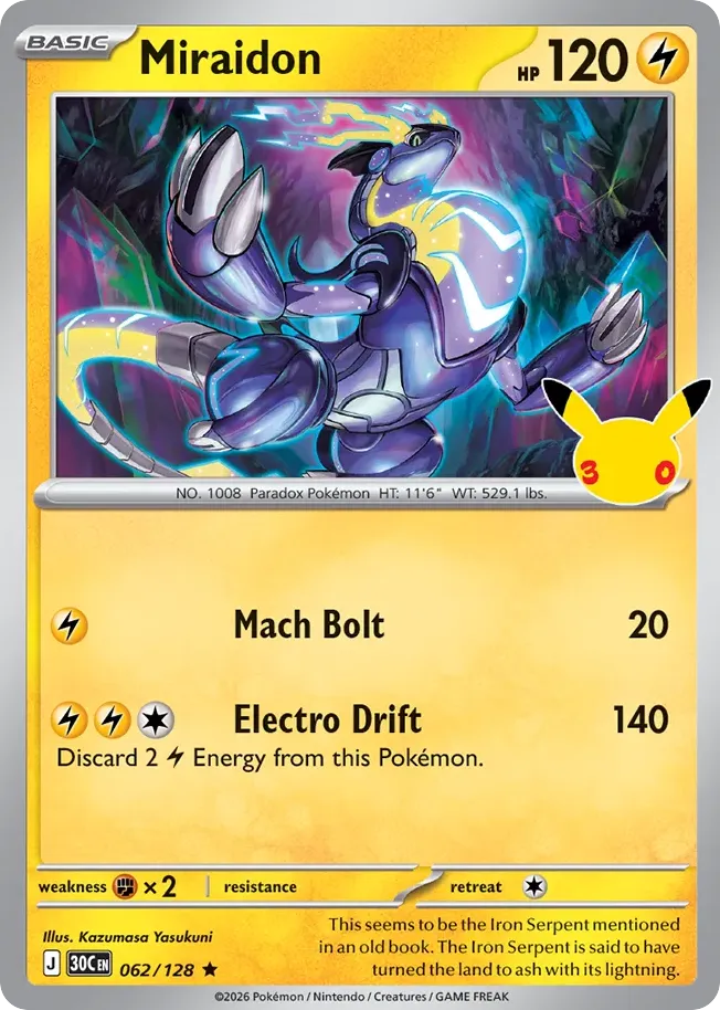 Miraidon — ME: 30th Celebration — Pokémon