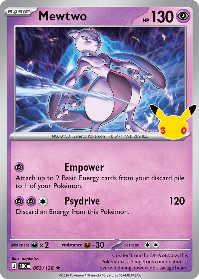 Mewtwo — ME: 30th Celebration — Pokémon