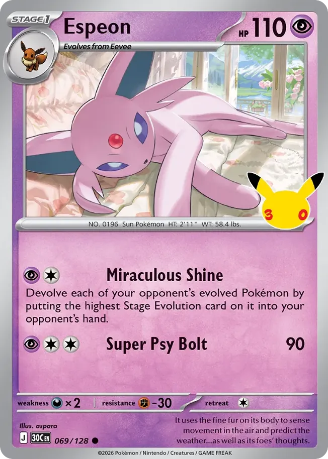 Espeon — ME: 30th Celebration — Pokémon