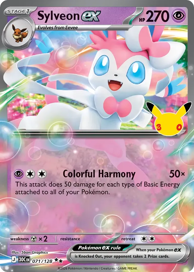 Sylveon ex from ME: 30th Celebration - Pokemon