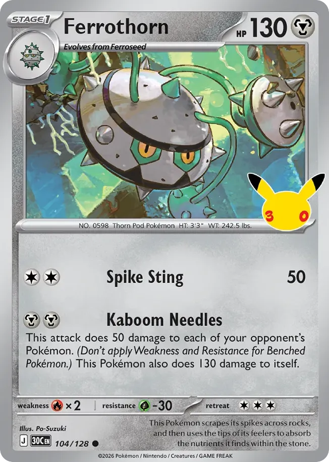 Ferrothorn — ME: 30th Celebration — Pokémon