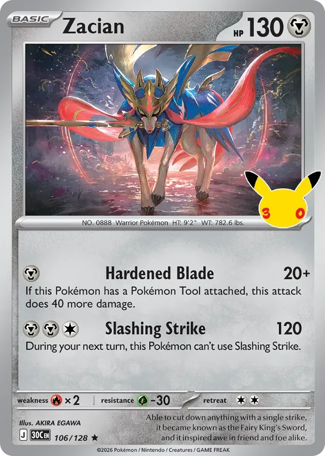 Zacian — ME: 30th Celebration — Pokémon