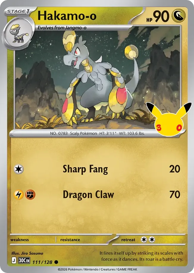 Hakamo-o — ME: 30th Celebration — Pokémon