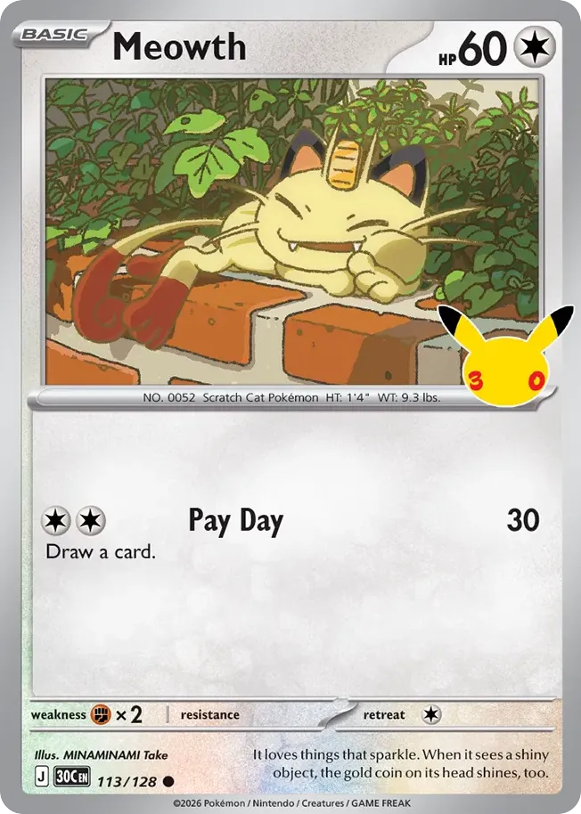 Meowth — ME: 30th Celebration — Pokémon
