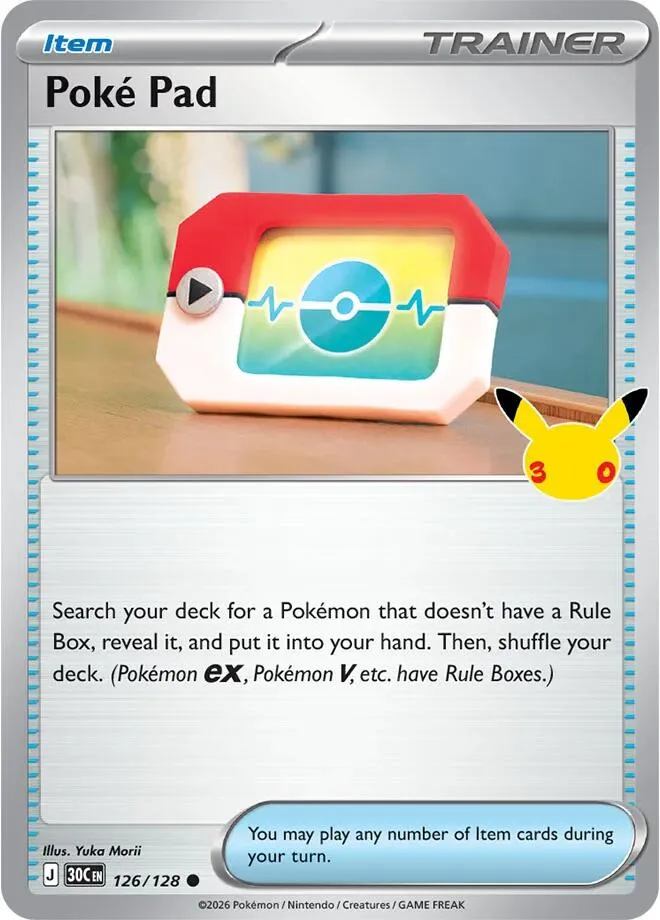 Poke Pad — ME: 30th Celebration — Pokemon