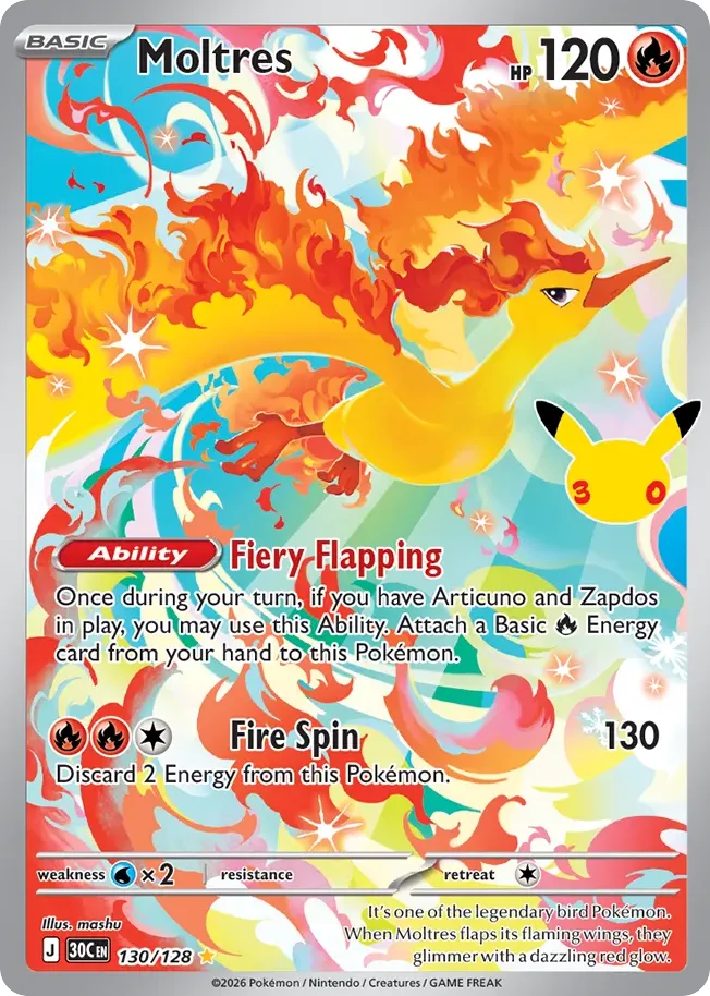 Moltres — ME: 30th Celebration — Pokemon