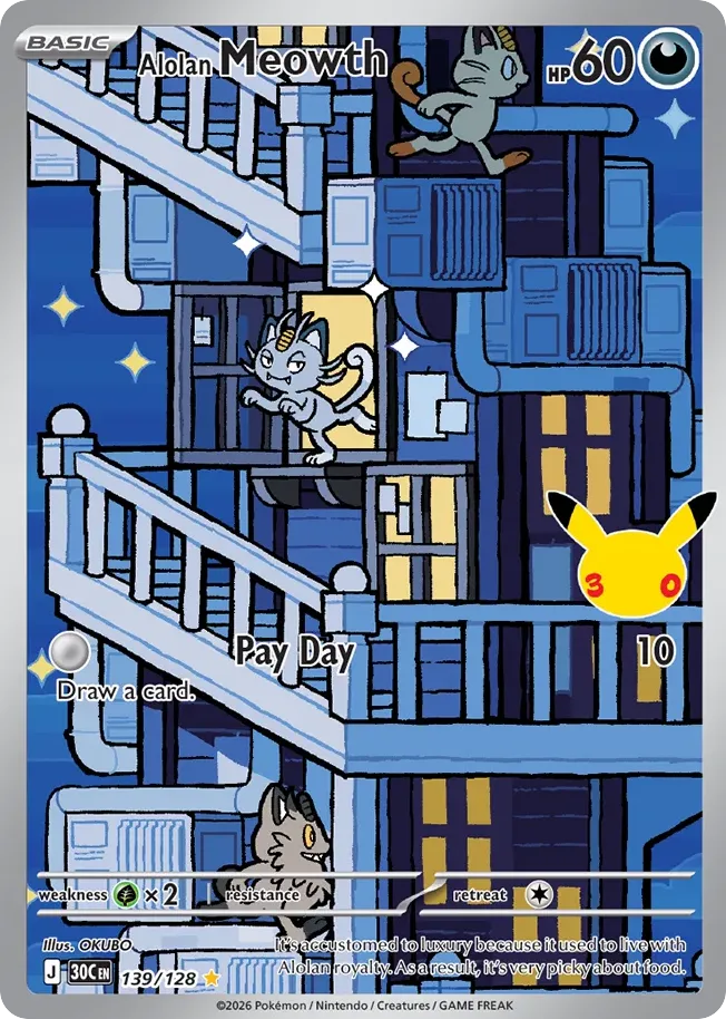Alolan Meowth — ME: 30th Celebration — Pokemon