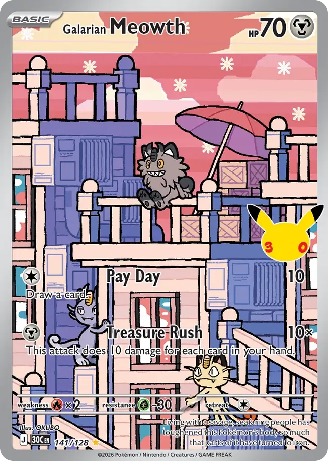 Galarian Meowth — ME: 30th Celebration — Pokemon