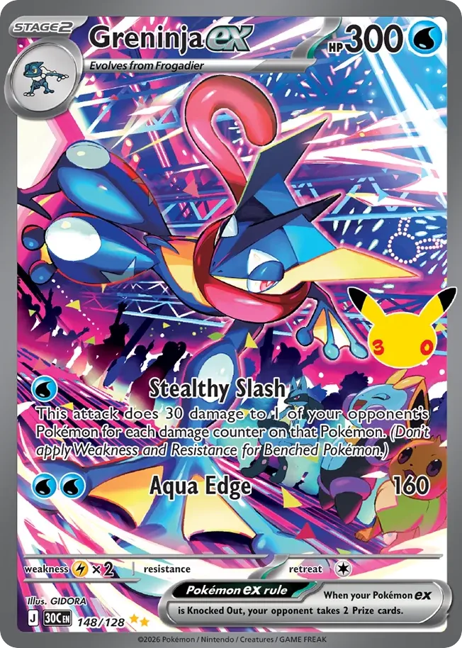 Greninja ex — ME: 30th Celebration — Pokémon