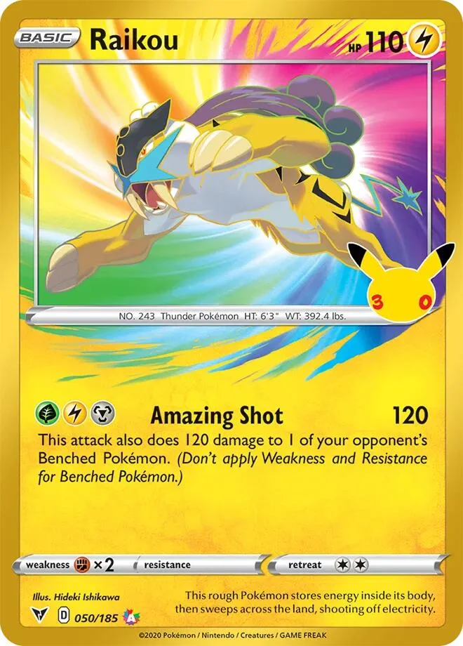 Raikou — ME: 30th Celebration Classic Collection — Pokémon