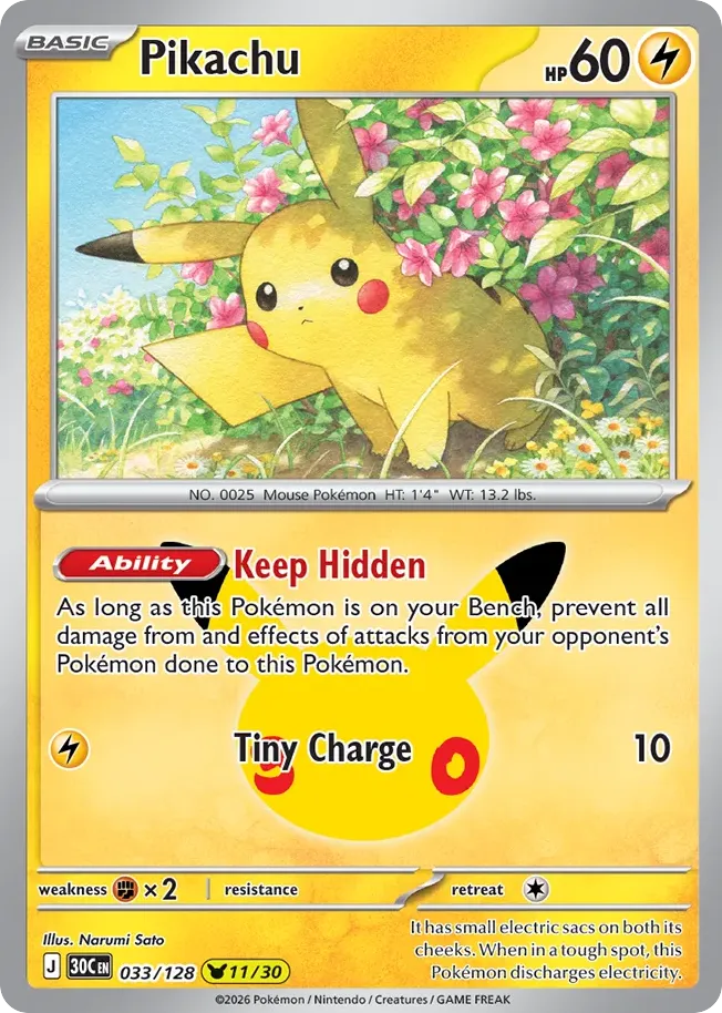 Pikachu & Zekrom GX from ME: 30th Celebration Classic Collection - Pokemon