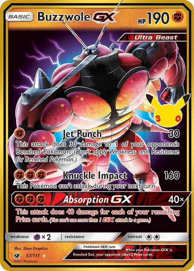 Buzzwole GX — ME: 30th Celebration Classic Collection — Pokemon