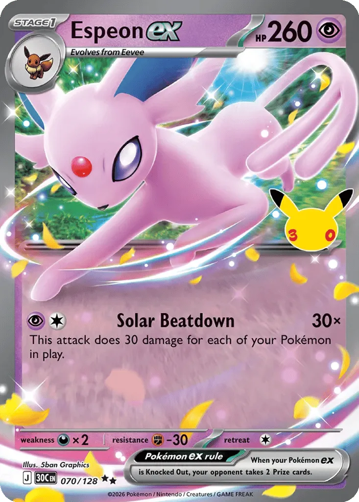 Espeon ex — ME: 30th Celebration — Pokemon