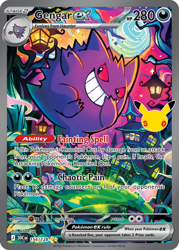 Gengar ex — ME: 30th Celebration — Pokémon