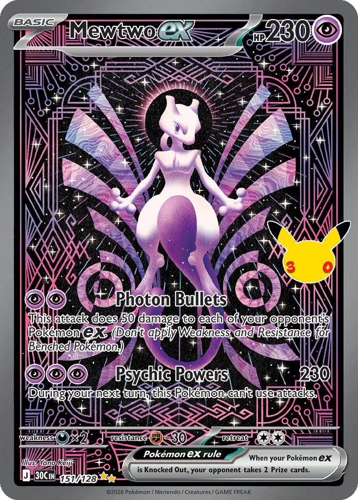 Mewtwo ex — ME: 30th Celebration — Pokémon