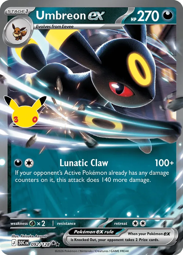 Umbreon ex — ME: 30th Celebration — Pokémon