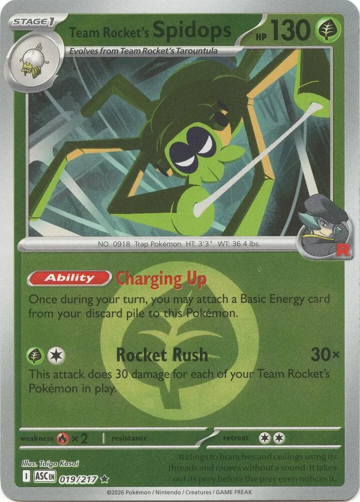 Team Rocket's Spidops from ME: Ascended Heroes - Pokemon