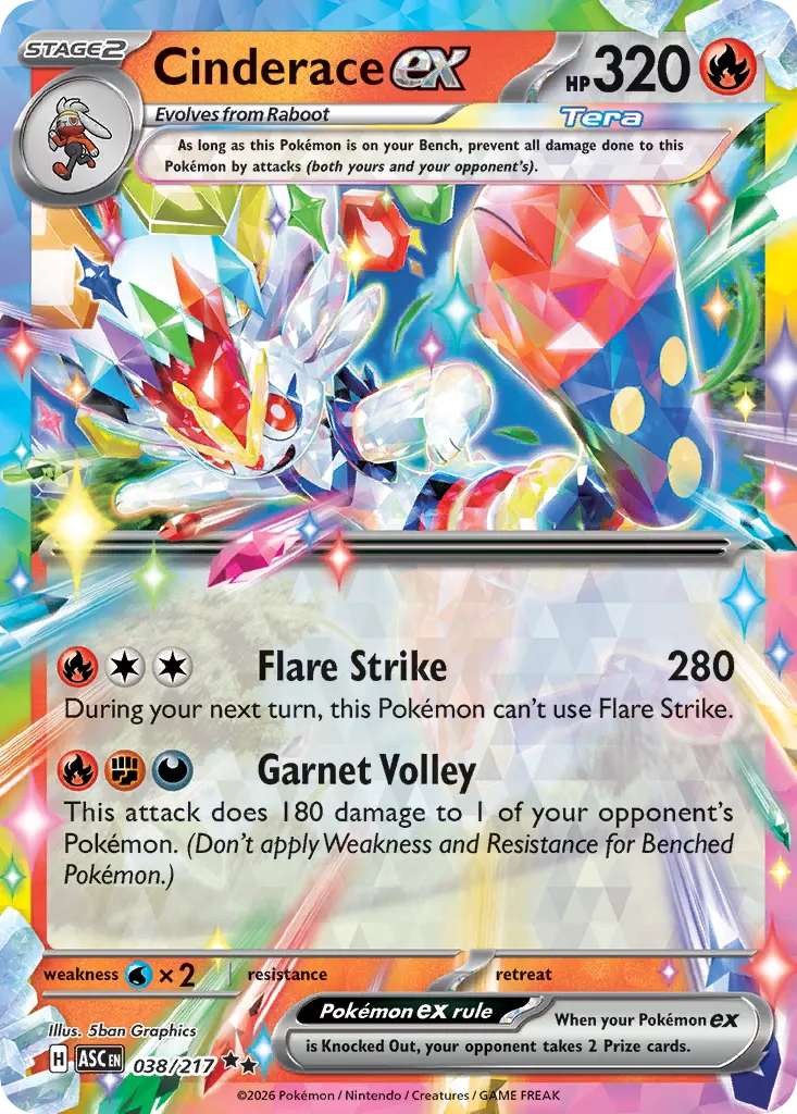 Cinderace ex — ME: Ascended Heroes — Pokémon