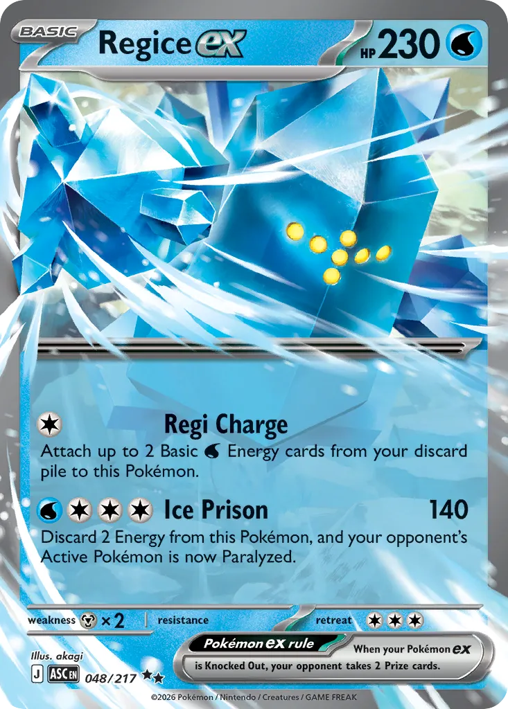Regice ex — ME: Ascended Heroes — Pokémon