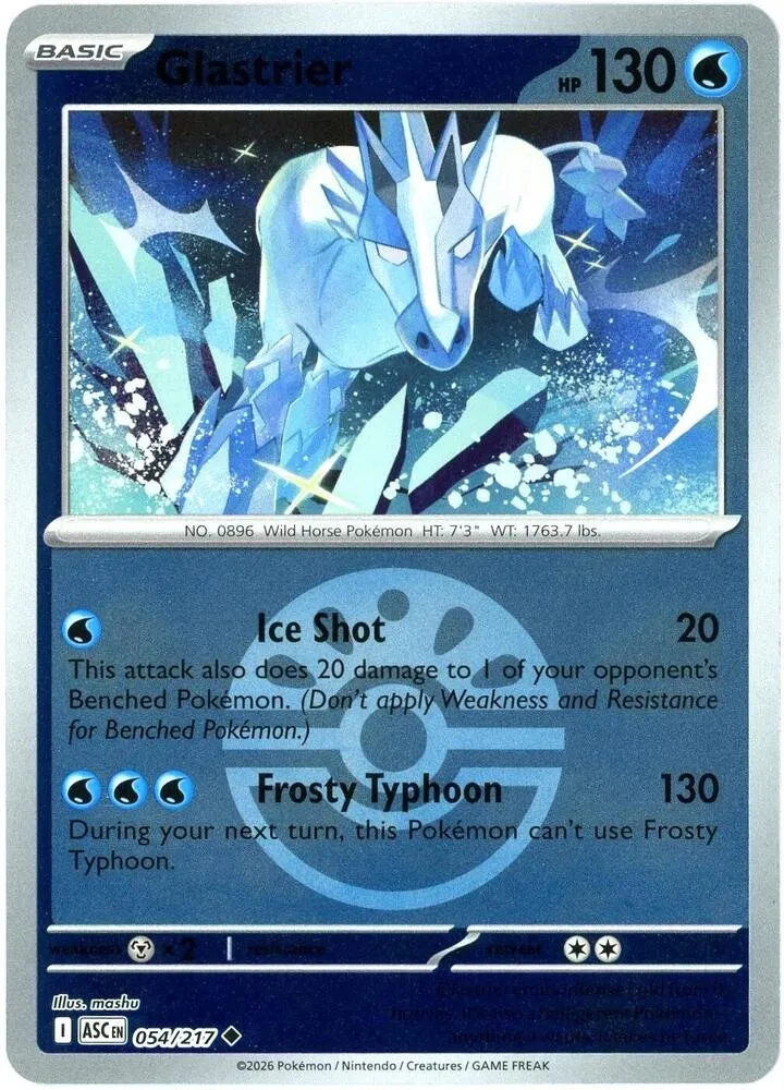 Glastrier from ME: Ascended Heroes - Pokemon