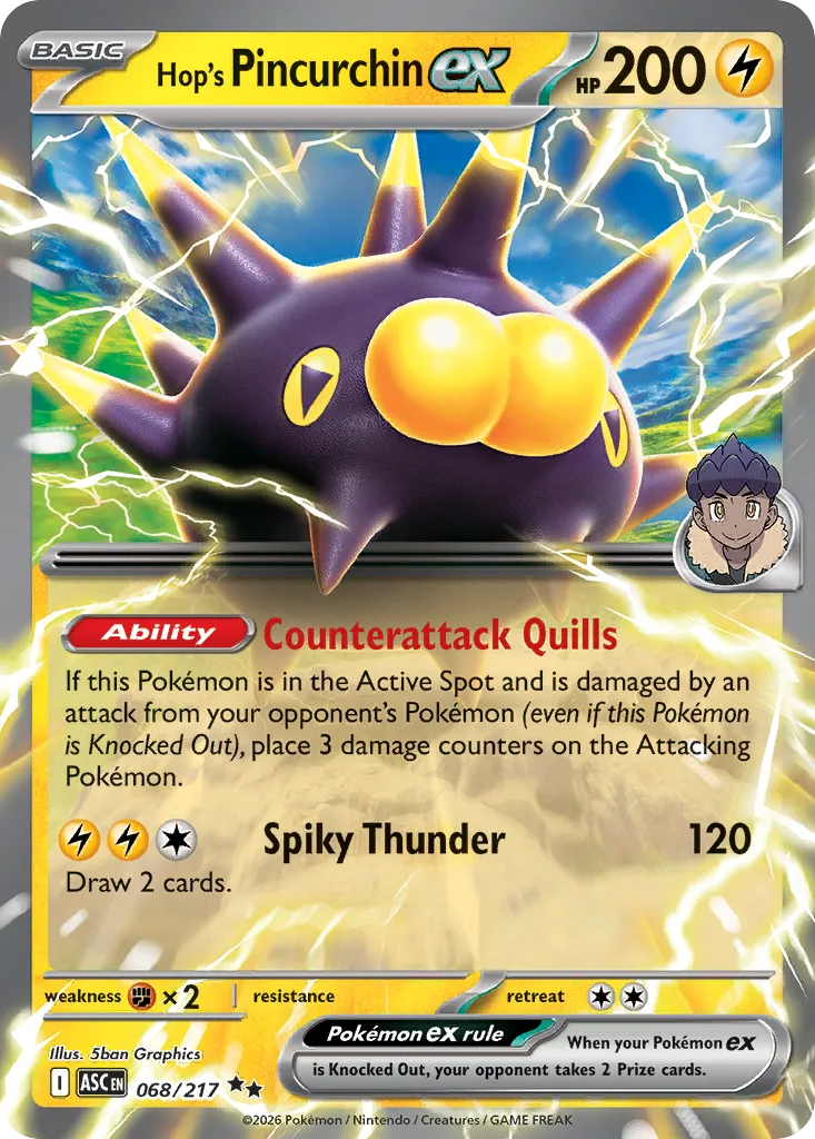 Hop's Pincurchin ex — ME: Ascended Heroes — Pokémon