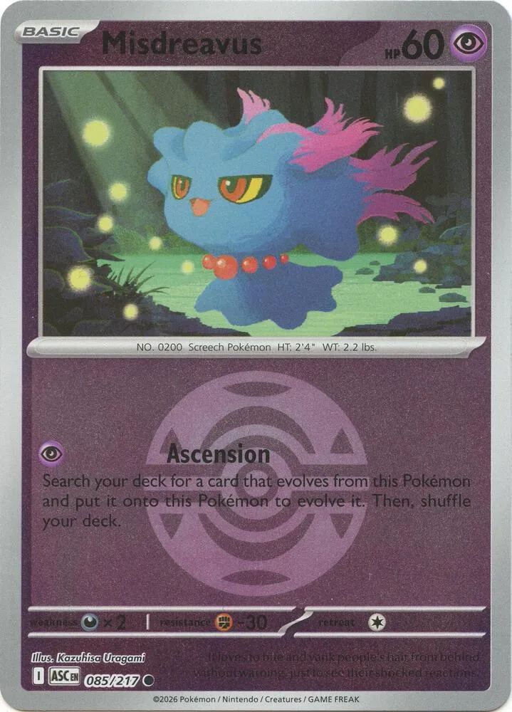 Misdreavus — ME: Ascended Heroes — Pokémon