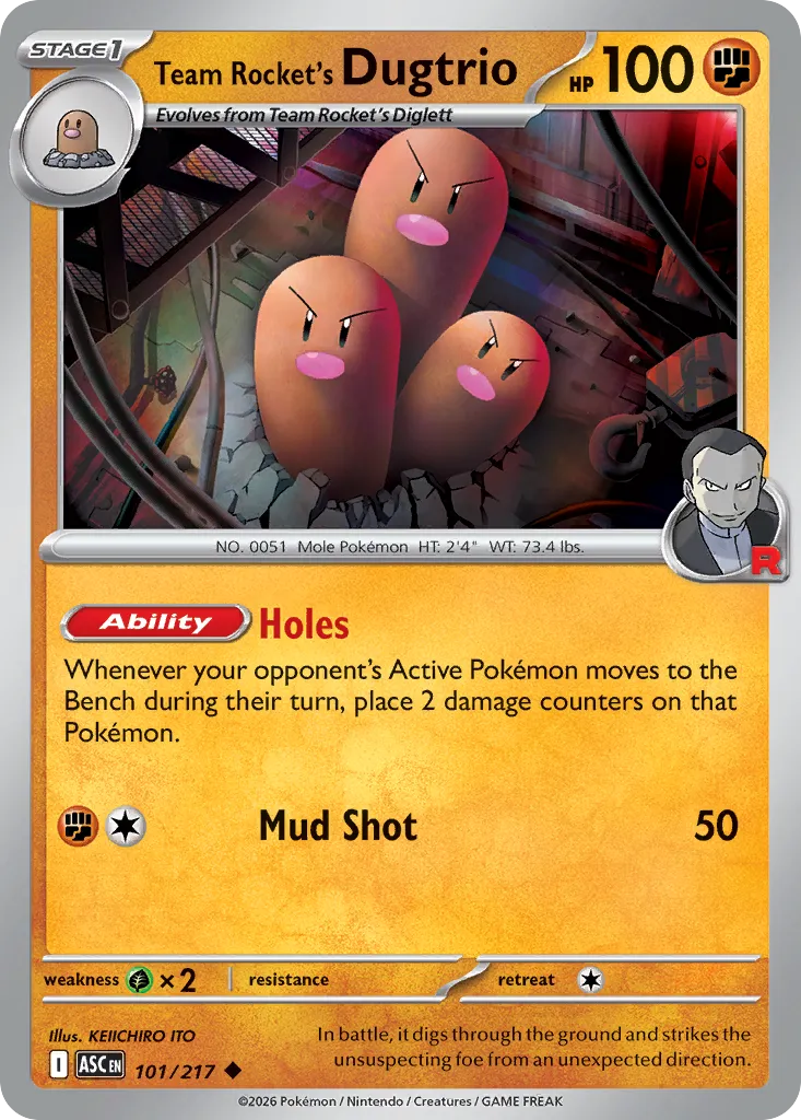 Triopikeur de la Team Rocket — ME: Ascended Heroes — Pokémon