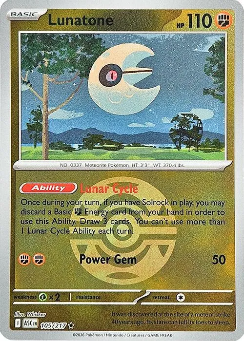 Lunatone from ME: Ascended Heroes - Pokemon
