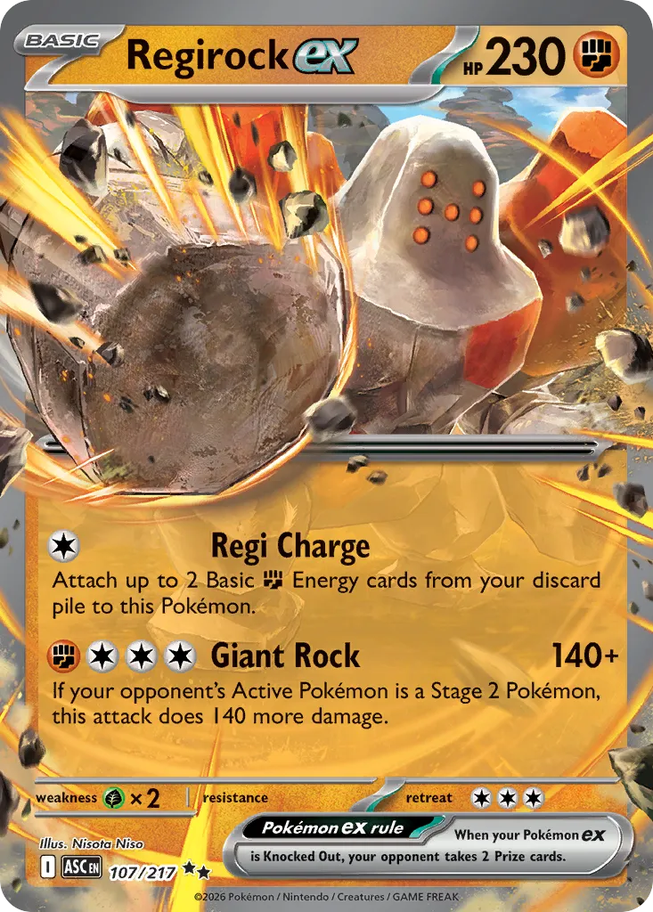 Regirock ex — ME: Ascended Heroes — Pokémon