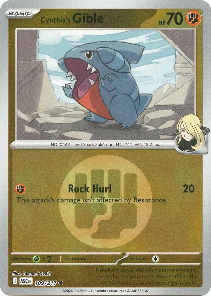Cynthia's Gible — ME: Ascended Heroes — Pokémon