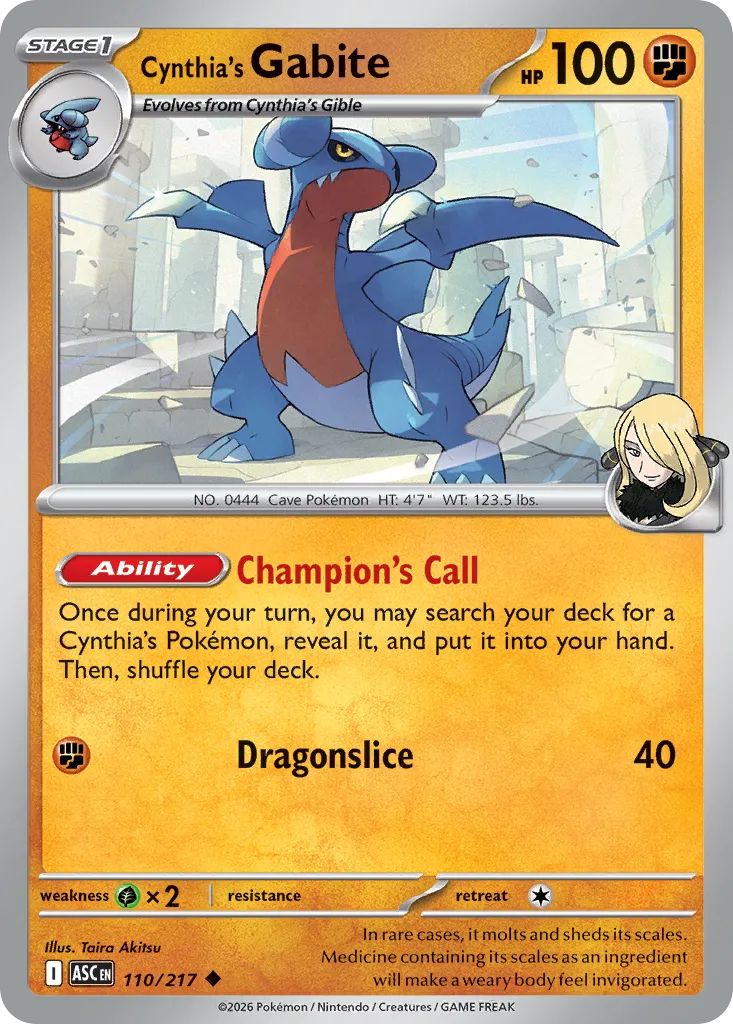 Cynthia's Gabite — ME: Ascended Heroes — Pokémon