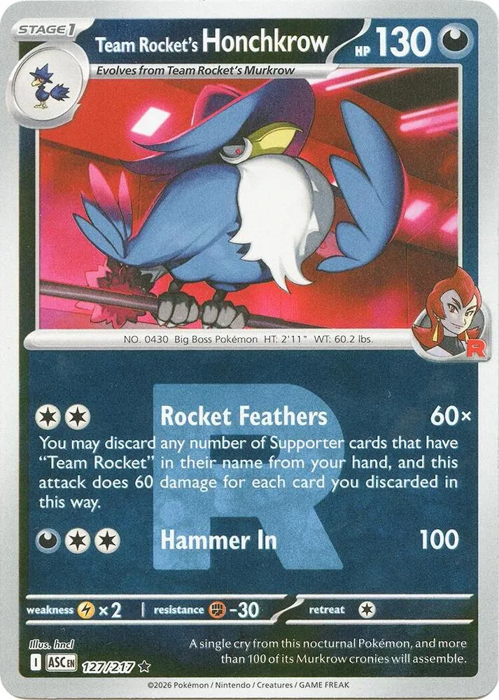 Team Rocket's Honchkrow — ME: Ascended Heroes — Pokémon
