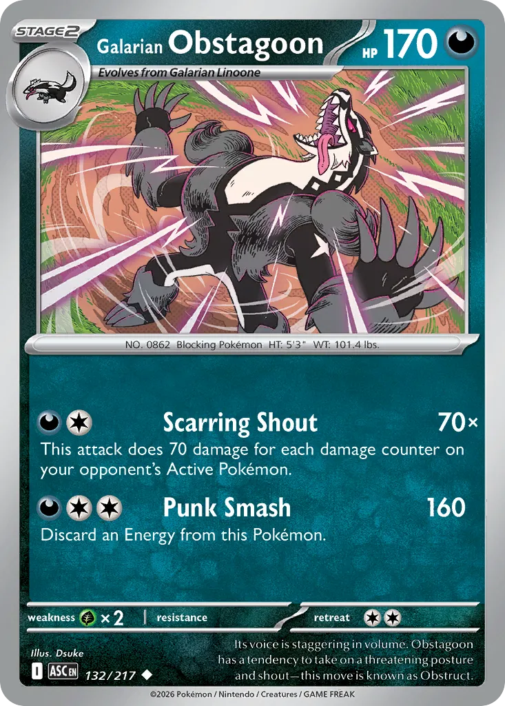 Galarian Obstagoon — ME: Ascended Heroes — Pokémon