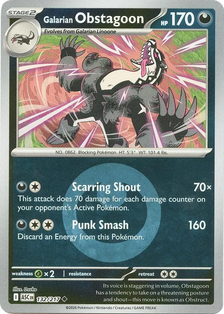 Galarian Obstagoon — ME: Ascended Heroes — Pokémon