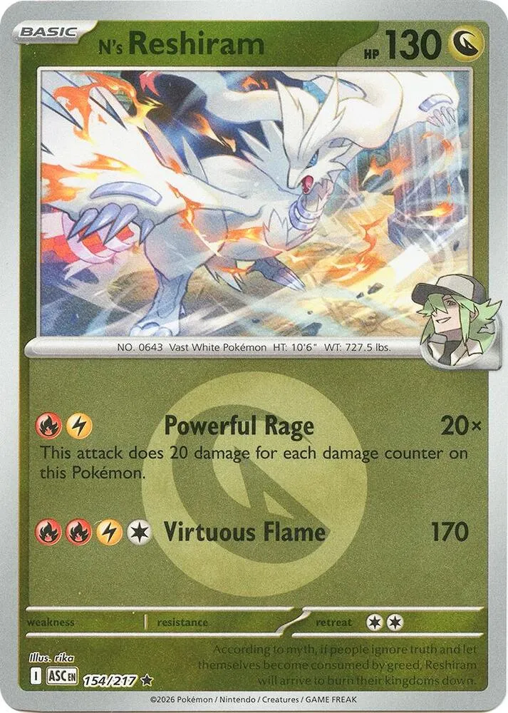 N's Reshiram — ME: Ascended Heroes — Pokémon