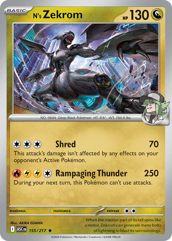 Zekrom de N — ME: Ascended Heroes — Pokémon