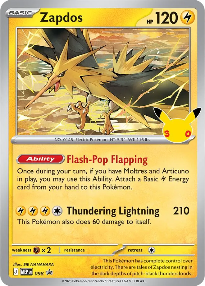 Zapdos — ME: Mega Evolution Promo — Pokémon
