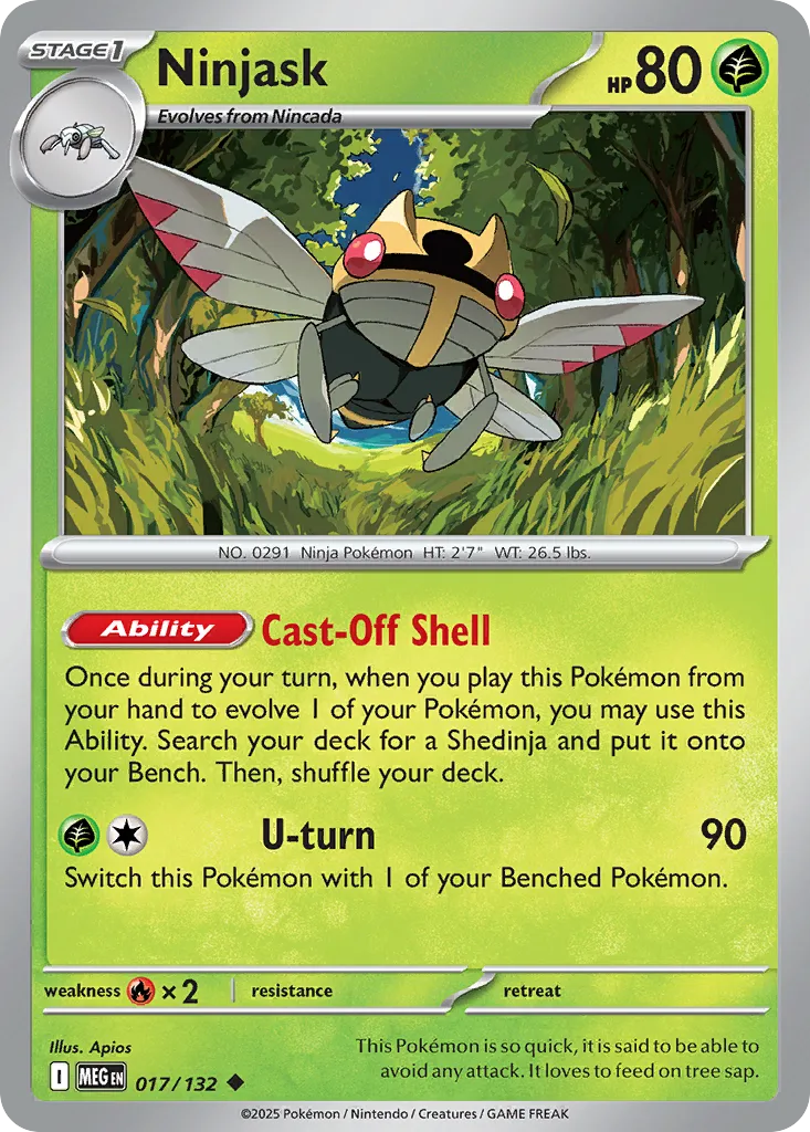 Ninjask — ME01: Mega Evolution — Pokémon