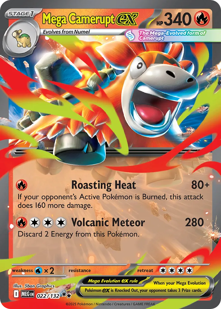 Mega Camérupt ex — ME01: Mega Evolution — Pokémon