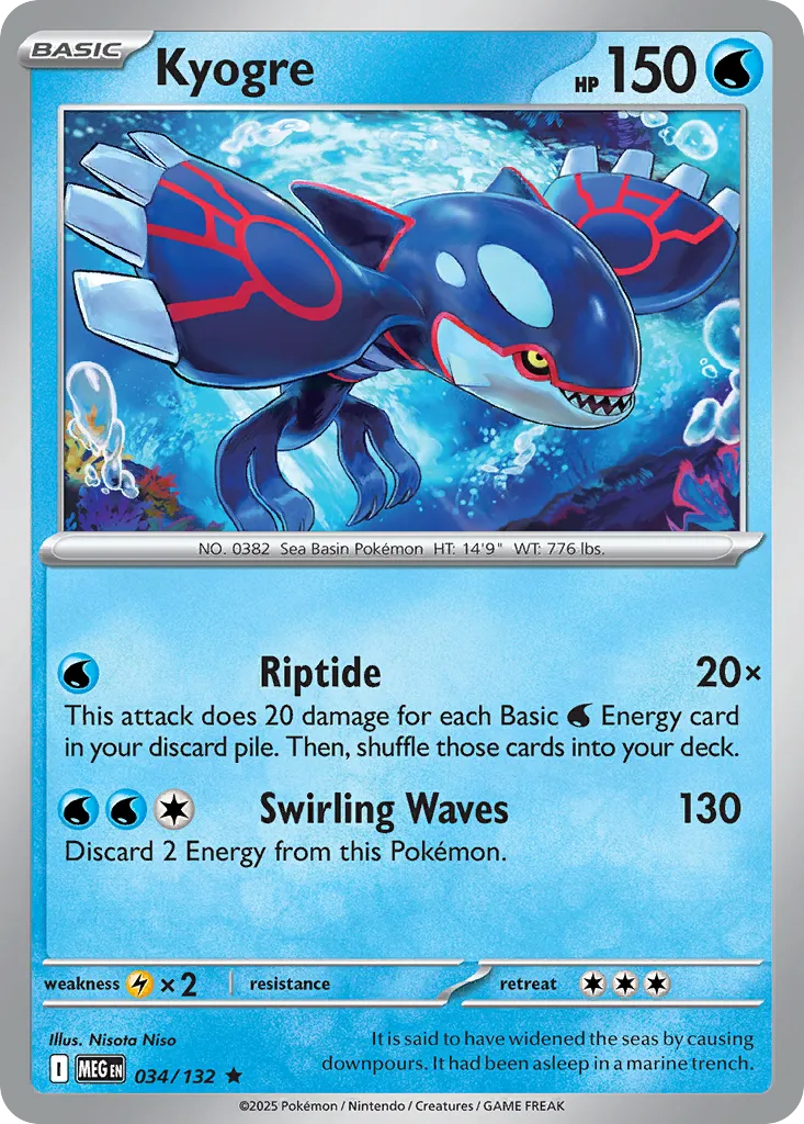 Kyogre — ME01: Mega Evolution — Pokémon