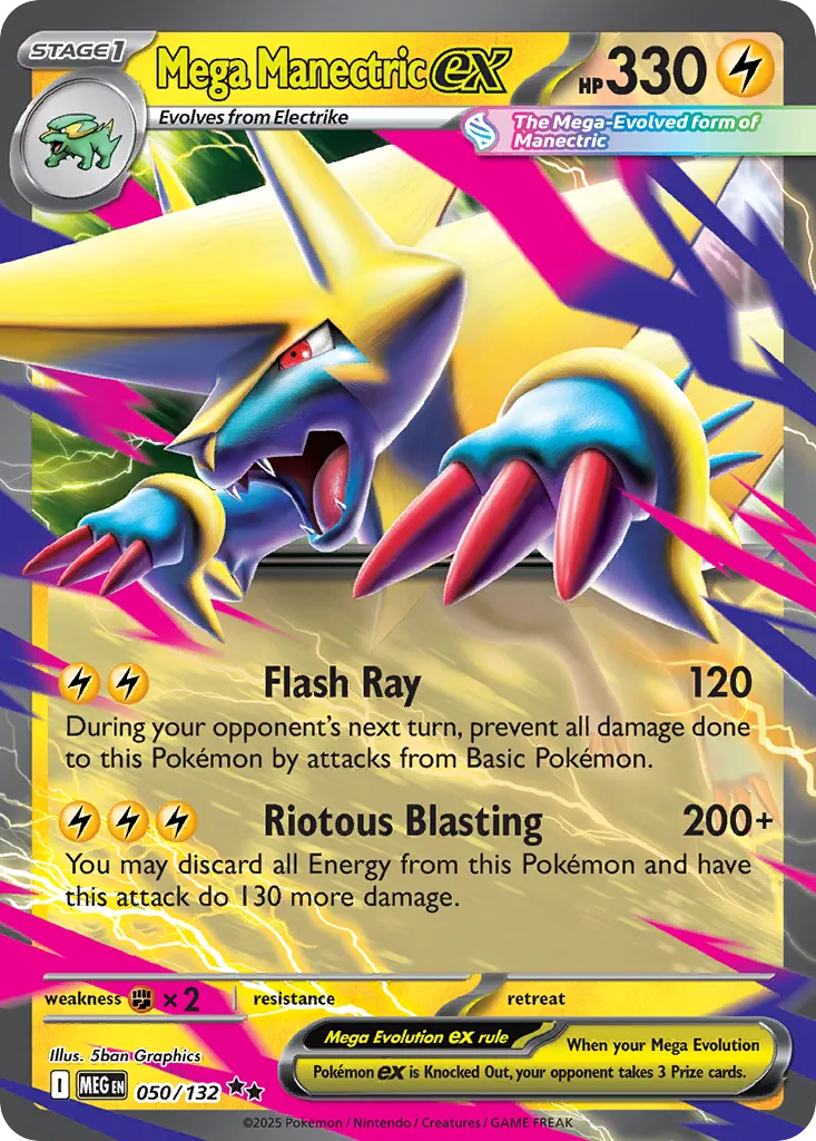 Mega Élecsprint ex — ME01: Mega Evolution — Pokémon
