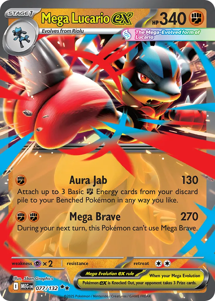 Mega Lucario ex — ME01: Mega Evolution — Pokemon
