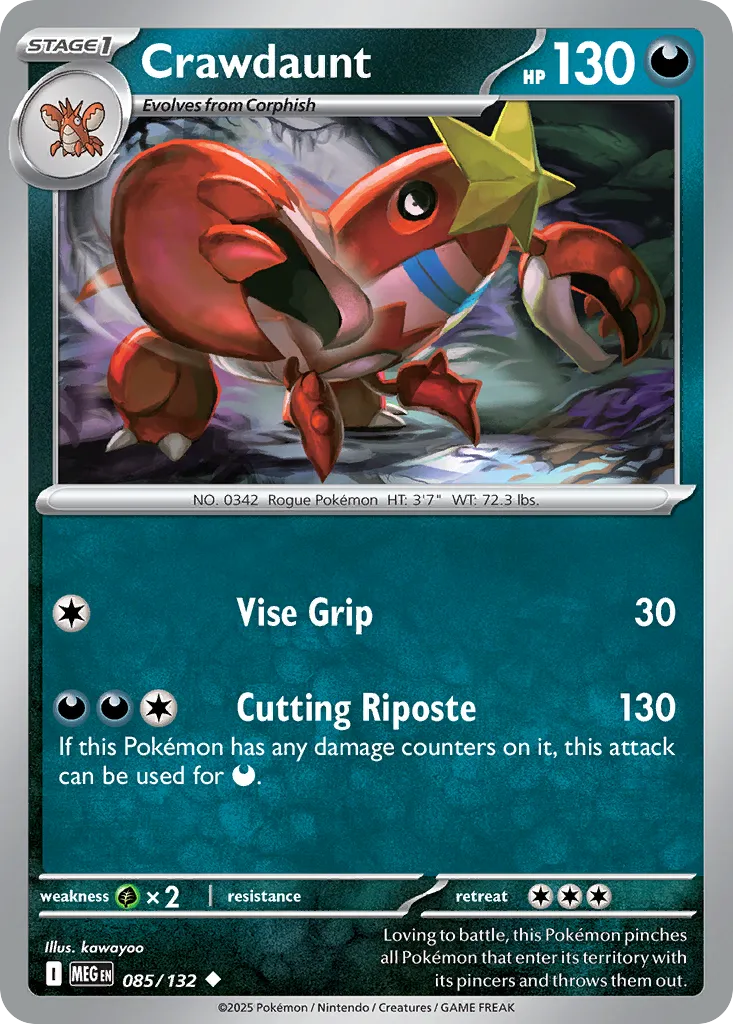 Crawdaunt — ME01: Mega Evolution — Pokémon