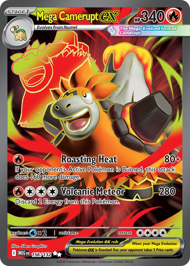 Mega Camerupt ex — ME01: Mega Evolution — Pokémon
