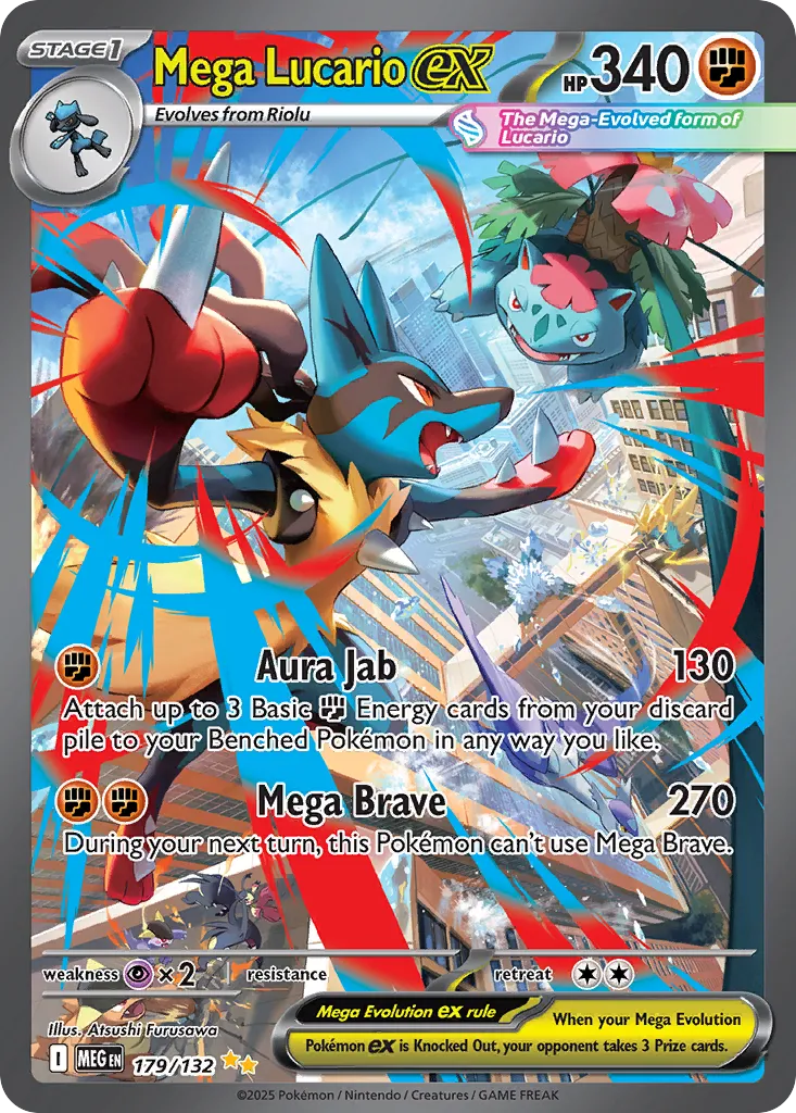 Mega Lucario ex — ME01: Mega Evolution — Pokemon