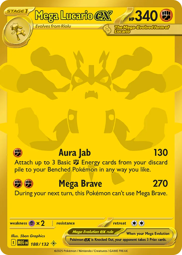 Mega Lucario ex — ME01: Mega Evolution — Pokemon