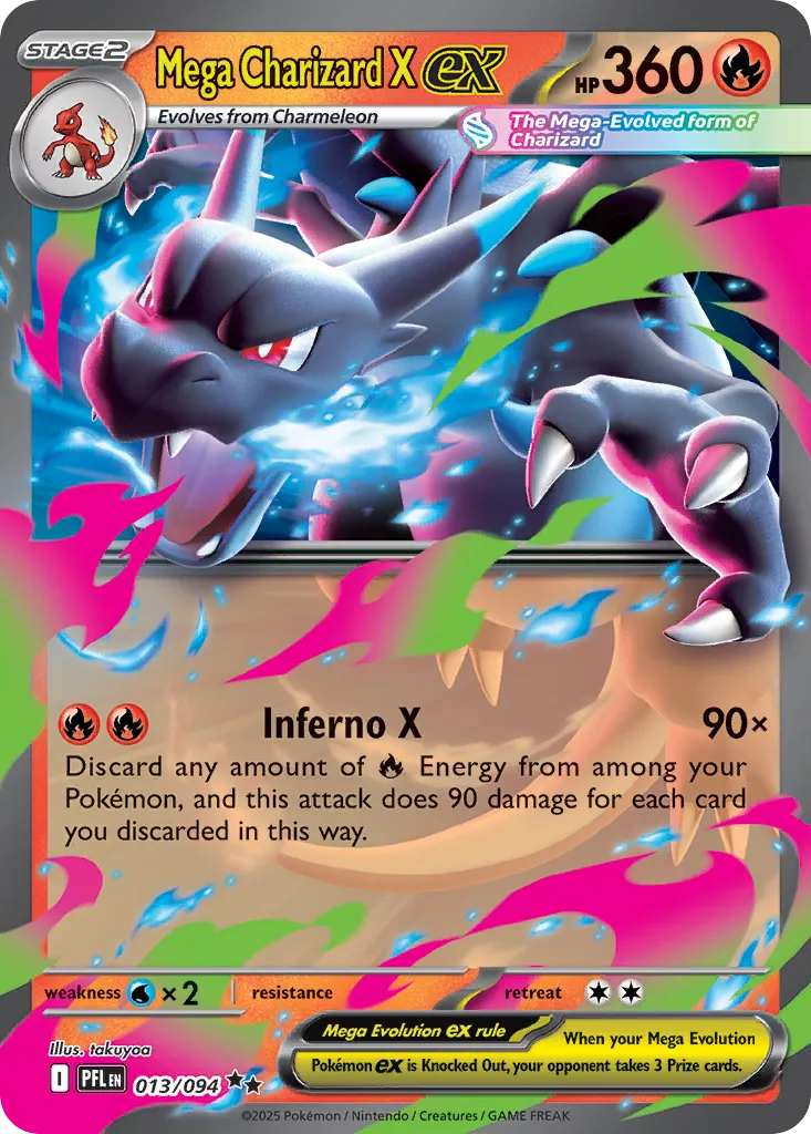 Mega Dracaufeu X ex from ME02: Phantasmal Flames - Pokemon