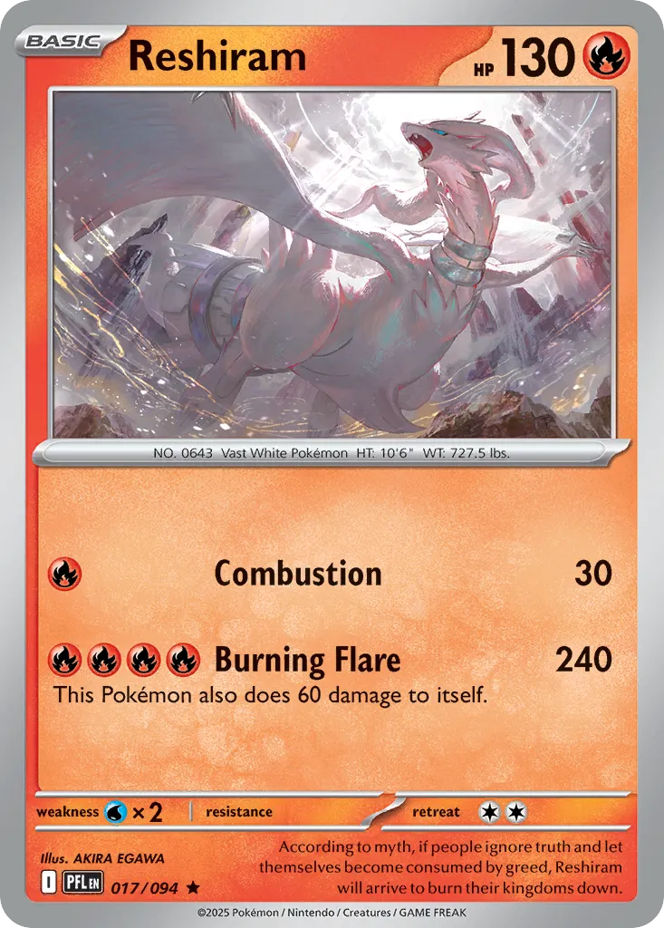 Reshiram — ME02: Phantasmal Flames — Pokémon